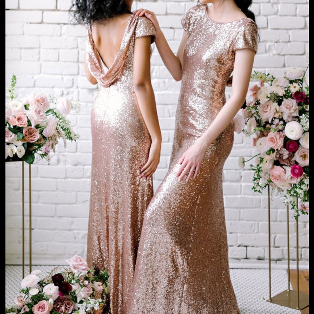 Rose Gold Sequin Dress
